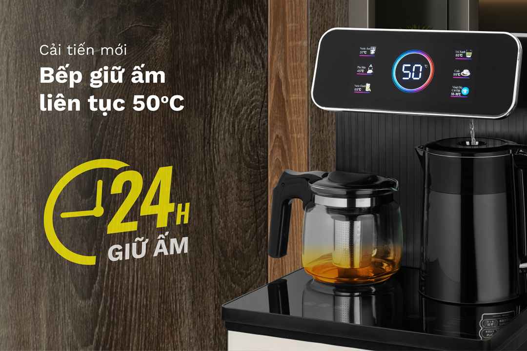 Cây nước nóng lạnh kết hợp bàn pha trà, caffe Fujihome TBD22